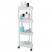 4 Layer Gap Storage Rack Bath Tower Assemble Space Saving Organizer Rolling Utility Cart for Bathroom Storage Rack