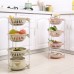 4 Tiers Kitchen Vegetable Storage Basket Multi  Functional Fruits Rack Floor Shelf