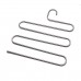 S Type Clothes Pants Trouser Hanger Multi Layers Storage Rack Closet Space Saver Stainless Steel