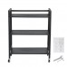 Storage Rack Three Layers with Wheels Saving Space Movable Shelf for Multiple Scenes