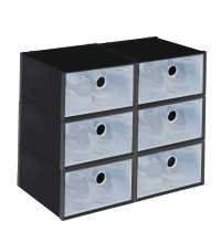 KING DO WAY 6 Pcs Shoe Storage Box Sturdy PP ABS Material Easy to Assemble and Stack Saving Living Room Space