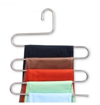 5 Layers Pants Hanger Trousers Towels Hanging Cloth Clothing Rack Space Saver