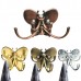 Alloy Butterfly Double Peg Door Wall Bathroom Hanger Hook