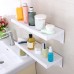 Suction Cup Bathroom Shelf Kitchen Storage Rack Bath Shower Holder Rack Organizer Phone Slot