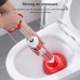 Household Sewer Dredge Toilet Suction Cup Vacuum Powerful Suction Pump  Style  Plastic Rod