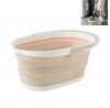 Rectangle Mop Cleaning Bucket For Household Foldable Mop Bucket  Beige
