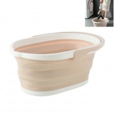 Rectangle Mop Cleaning Bucket For Household Foldable Mop Bucket  Beige