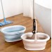 Rectangle Mop Cleaning Bucket For Household Foldable Mop Bucket  Blue