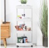 4 Layer Gap Storage Rack Bath Tower Assemble Space Saving Organizer Rolling Utility Cart for Bathroom Storage Rack