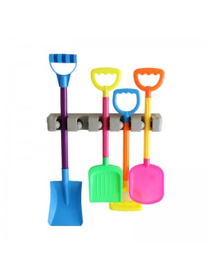 5 Position 6 Hooks Wall Mounted Mop Broom Holder Hanger Kitchen Shelf Storage Holder Home Garage Storage Systems Organizer Tool