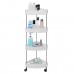 4 Layer Gap Storage Rack Bath Tower Assemble Space Saving Organizer Rolling Utility Cart for Bathroom Storage Rack