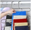 S Type Clothes Pants Trouser Hanger Multi Layers Storage Rack Closet Space Saver Stainless Steel
